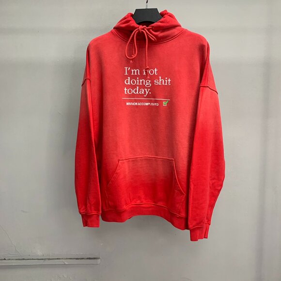 Vetements Red Embroidered Hoodie - Picture 1 of 8
